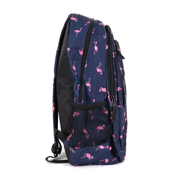 Flamingo - Navy & Pink Backpack/ Laptop Bag - Multi-Compartment - NWT - Picture 2 of 6